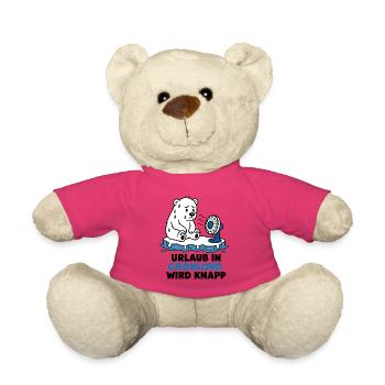 Urlaub in Grönland wird knapp – Eisbär T-Shirt - Teddy - Pink - Vorne