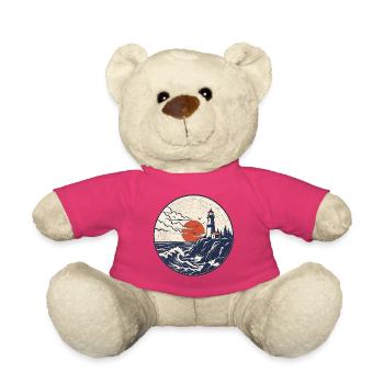 Leuchtturm Patch Abendrot - Teddy - Pink - Vorne