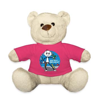 Geht nicht gibts nicht - Handwerker Comic - Teddy - Pink - Vorne