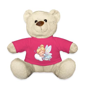 Schlafende Zahnfee Pastell - Teddy - Pink - Vorne