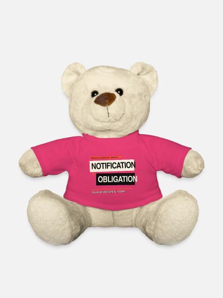Benachrichtigung ≠ Verpflichtung – Digitale Grenzen - Teddy - Pink