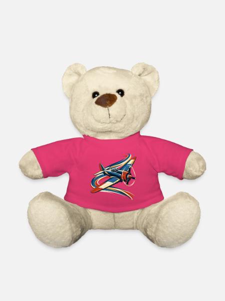 Flugzeuge und Luftstrombänder - Teddy - Pink