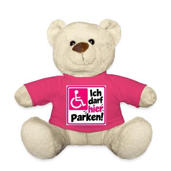 Ich darf hier Parken Sign - Teddy - Pink - Vorne