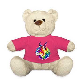 Leuchtender Regenbogen-Luchs - Teddy - Pink - Vorne