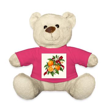 Weihnachtsorangen blühen und Band - Teddy - Pink - Vorne