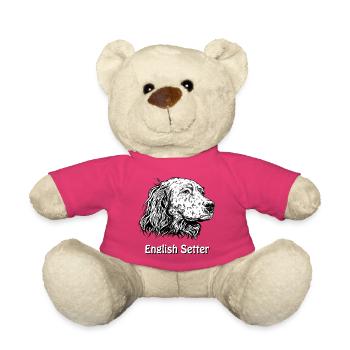 Portrait de setter anglais - Nounours - rose - Devant