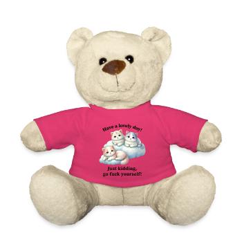 Süße Kätzchen - go fuck yourself - Teddy - Pink - Vorne