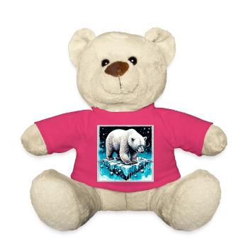 ours blanc - Nounours - rose - Devant