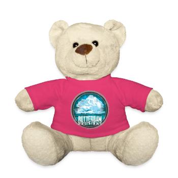 Rotterdam Skyline und Koordinaten Design - Teddy - Pink - Vorne