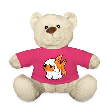 Poisson rouge Halloween fantôme - Nounours - rose - Devant