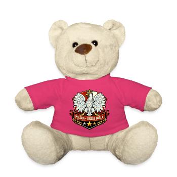 Polska Orzeł Biały Emblem - Teddy - Pink - Vorne