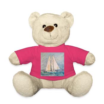Voilier en mer - Nounours - rose - Devant
