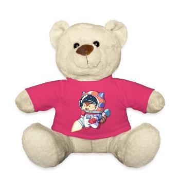 Astronaute chat en combinaison spatiale - Nounours - rose - Devant