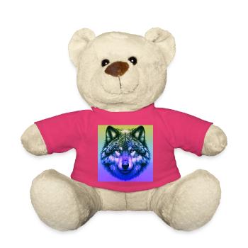 Wolf - Teddy Bear - pink - Front