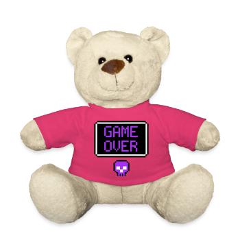 Game Over Pixel Art du Crâne - Nounours - rose - Devant