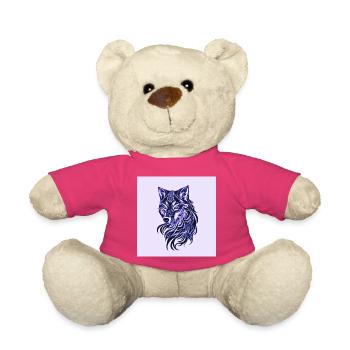 L’art au trait bleu de Wolf - Nounours - rose - Devant