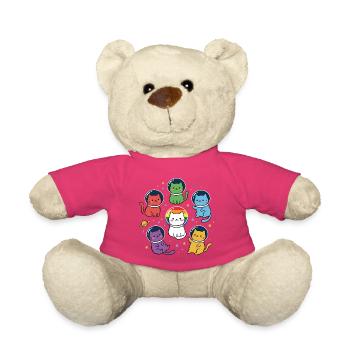 Mois de la fierté LGBTQ - Rainbow Space Cats - Nounours - rose - Devant