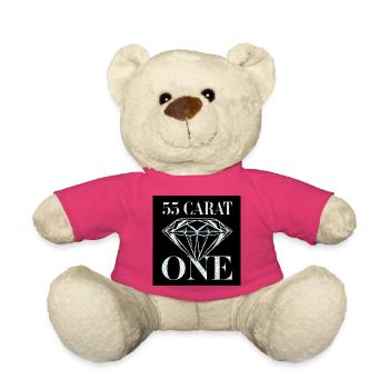 Design en diamant d’un carat 55 carats - Nounours - rose - Devant