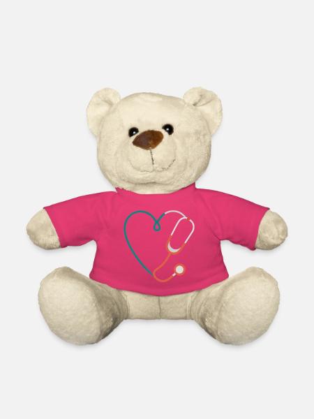 Krankenschwester-Stethoskop Herzpfleger Medic Geschenk - Teddy - Pink