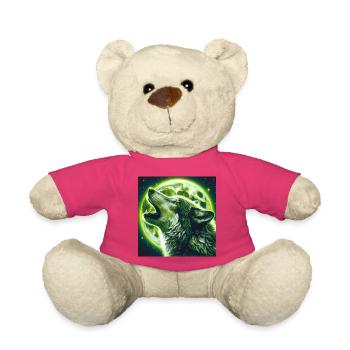Wolf heult zum Vollmond - Teddy - Pink - Vorne