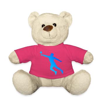 Idée de cadeau pour jouer au ballon au poing et un athlète de balle - Nounours - rose - Devant