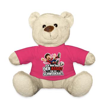 Fussball Assist für die Schwerkraft Sport Humor - Teddy - Pink - Vorne
