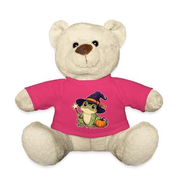 Frosch mit Hexenhut - Teddy - Pink - Vorne