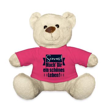 LEBENSWEISHEITEN SPRÜCHE - SERVUS BEGRÜßUNG - Teddy - Pink - Vorne