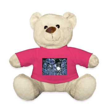 Twelve magic mushrooms at full moon - Teddy Bear - pink - Front