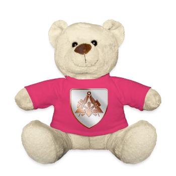 Maurer Wappen Schild in 3D - Teddy - Pink - Vorne