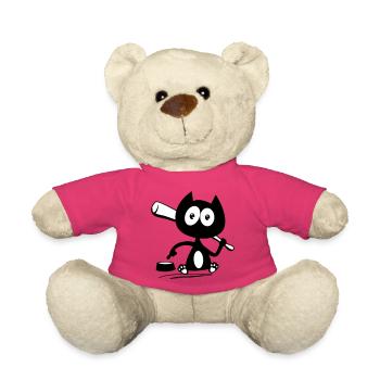 Gib mir Essen! Katzenhumor! - Teddy - Pink - Vorne