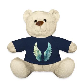 Aqua Pastel Wings for Serenity - Teddy Bear - french navy - Front