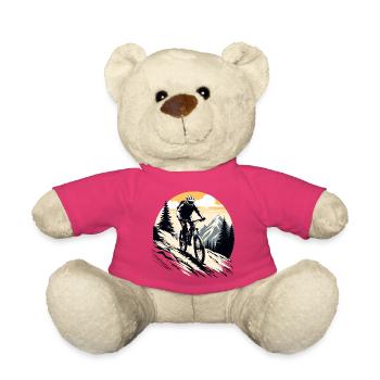 vététiste, vélo, montagnes, de plein air, sport - Nounours - rose - Devant