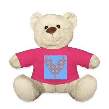 HERZ. HERZ. VALENTINSTAG. LIEBE. LIEBE. PAAR. - Teddy - Pink - Vorne