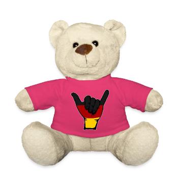 Deutschland Flagge Surfing Symbol - Teddy - Pink - Vorne