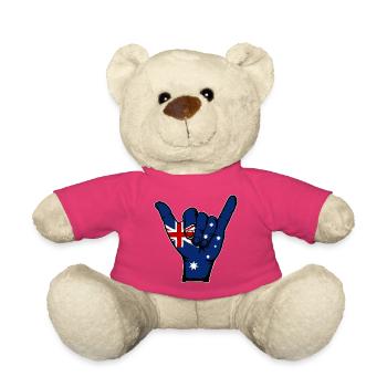 Australien Flagge Surfing Symbol - Teddy - Pink - Vorne