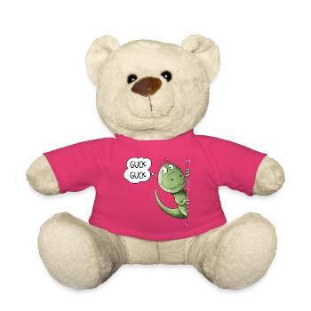 Guck Guck T-Rex Dino I Tyrannosaurus Dinosaurier - Teddy - Pink - Vorne