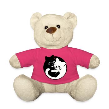 Chats Yin-Yang - Nounours - rose - Devant