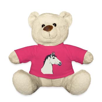Weisses Pferd - Teddy - Pink - Vorne