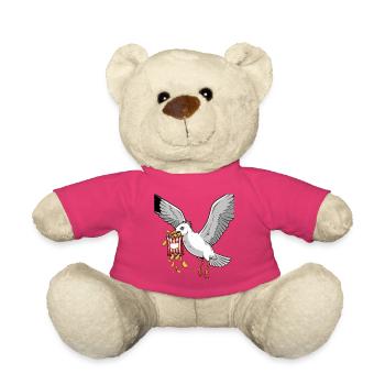 Seagull with Chips Snack Design - Teddy Bear - pink - Front