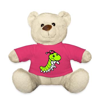 Caterpillar sweet sweet little smiles friendly happy - Teddy Bear - pink - Front