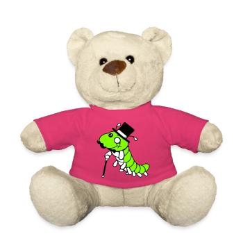 Caterpillar Sir Lord Rich Monocle Glasses Top Hat - Teddy Bear - pink - Front