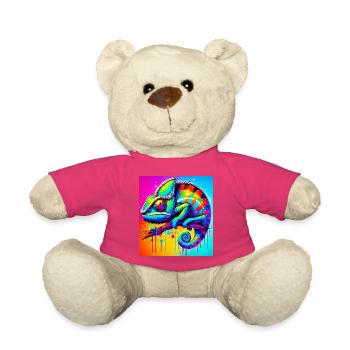 caméléon - Nounours - rose - Devant