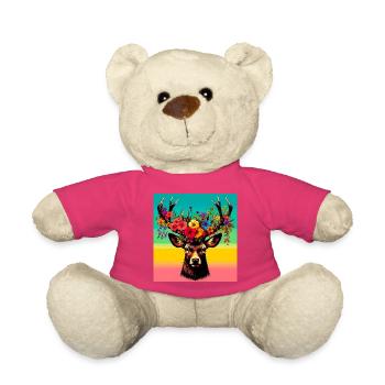 Deer - Teddy Bear - pink - Front