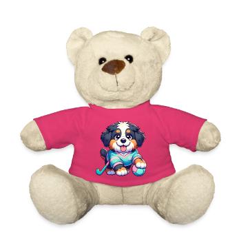 Feldhockey Welpe Berner Sennenhund Mit Ball - Teddy - Pink - Vorne