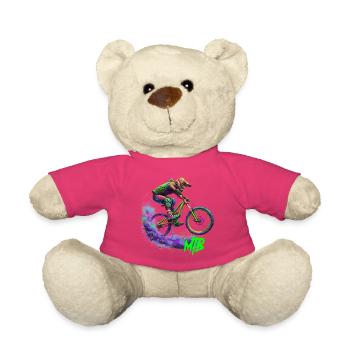 Neon MTB biker - Teddy Bear - pink - Front