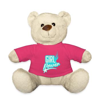 Girl Power Topas Flamme Emblem Design - Teddy - Pink - Vorne