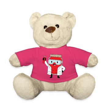 Lab Hero Jam Bottle Cartoon - Teddy Bear - pink - Front