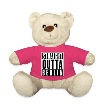 Straight outta Berlin (änderbare Farben) - Teddy - Pink - Vorne