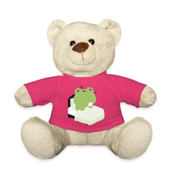 Tired Frog Bedtime - Teddy Bear - pink - Front